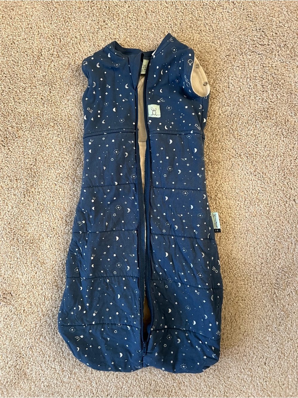ergoPouch Australia 2.5 TOG Quilted Sleep Sack - Navy Moon and Stars